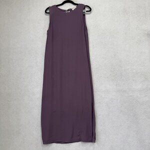 Aritzia Wilfred Free Dress Womens Small Purple Sleeveless Midi Keyhole Back